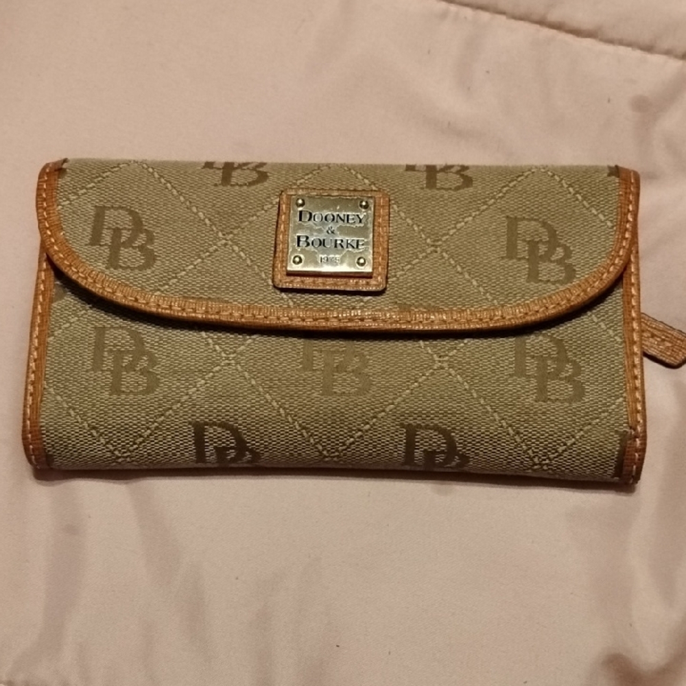 Dooney & Bourke Tan and Brown Designer Wallet